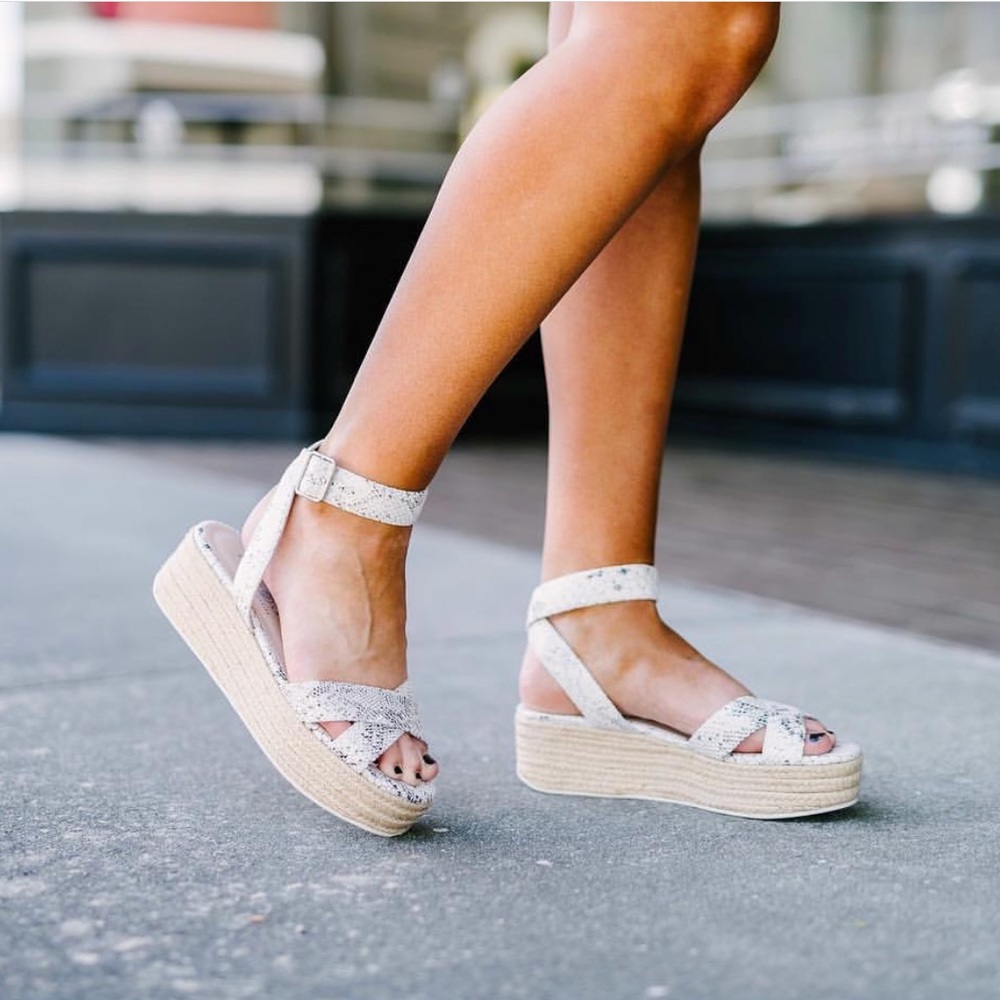 Zala espadrille snakeskin platform